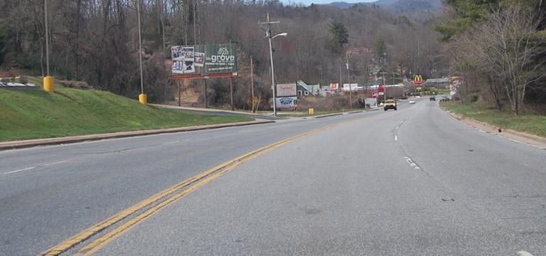 Photo of a billboard in Bryson City