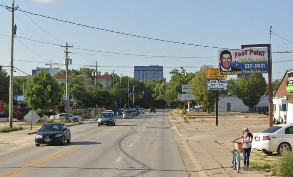 Photo of an outdoor ad in Iowa City